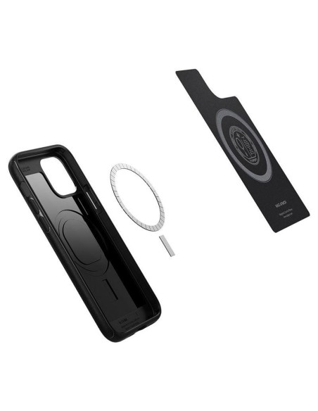 Spigen Mag Armor dėklas, skirtas iPhone 12 / iPhone 12 Pro - matinė juoda Spigen Mag Armor dėklas, skirtas iPhone 12 / iPhone 12 Pro - matinė juoda