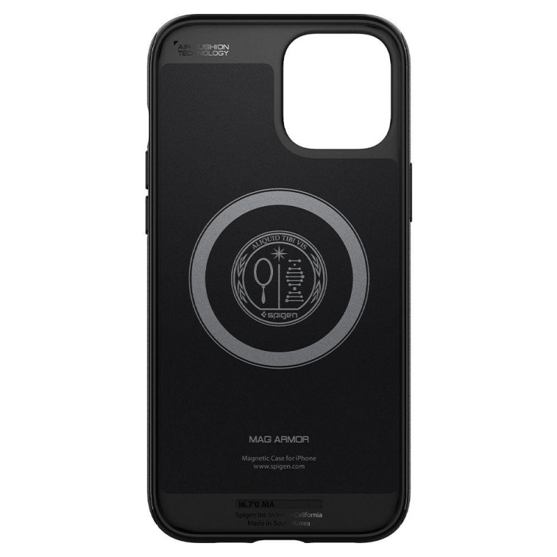 Spigen Mag Armor dėklas, skirtas iPhone 12 / iPhone 12 Pro - matinė juoda