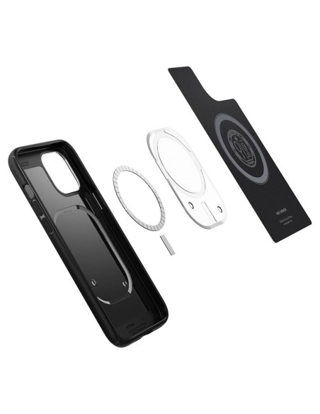 Spigen Mag Armor dėklas, skirtas iPhone 12 / iPhone 12 Pro - matinė juoda Spigen Mag Armor dėklas, skirtas iPhone 12 / iPhone 12 Pro - matinė juoda