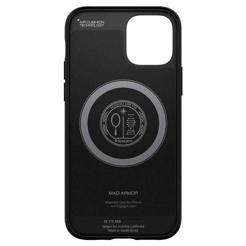 Spigen Mag Armor dėklas, skirtas iPhone 12 / iPhone 12 Pro - matinė juoda