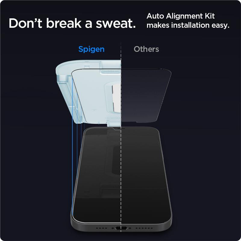 Spigen Glas.tR EZ Fit grūdintas stiklas skirtas iPhone 12 Pro Max - 2 vnt.