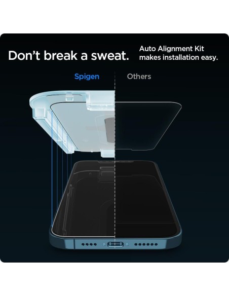 Spigen Glas.tR EZ Fit grūdintas stiklas skirtas iPhone 12 Pro Max - 2 vnt. Spigen Glas.tR EZ Fit grūdintas stiklas skirtas iPhone 12 Pro Max - 2 vnt.