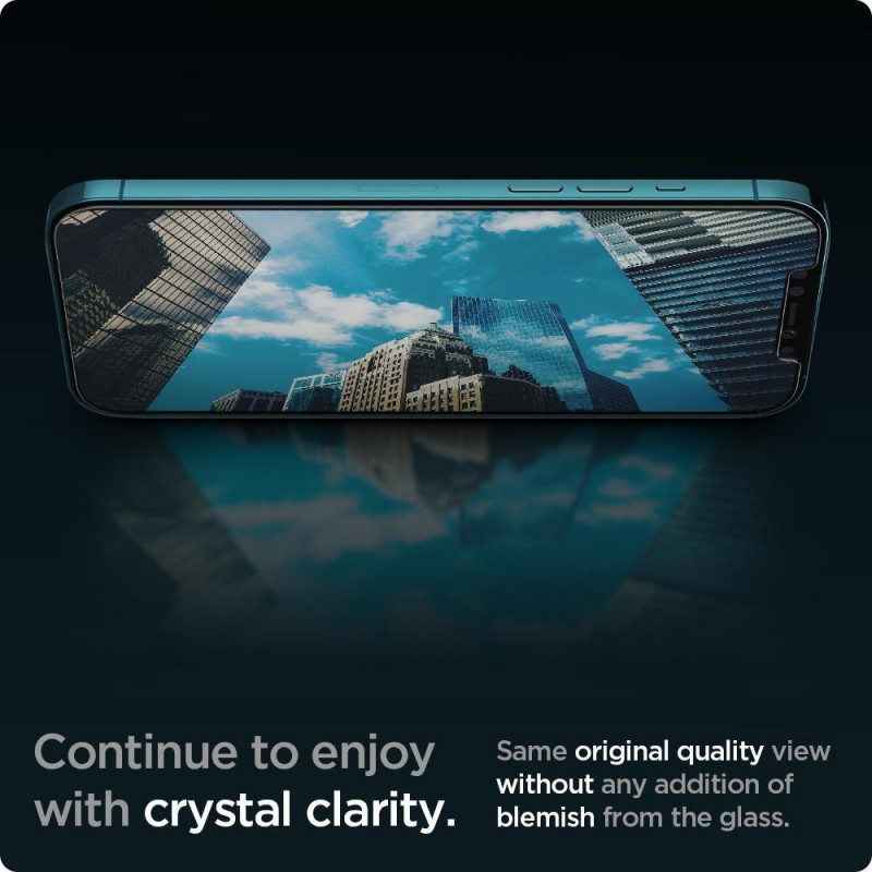 Spigen Glas.tR EZ Fit grūdintas stiklas skirtas iPhone 12 Pro Max - 2 vnt.