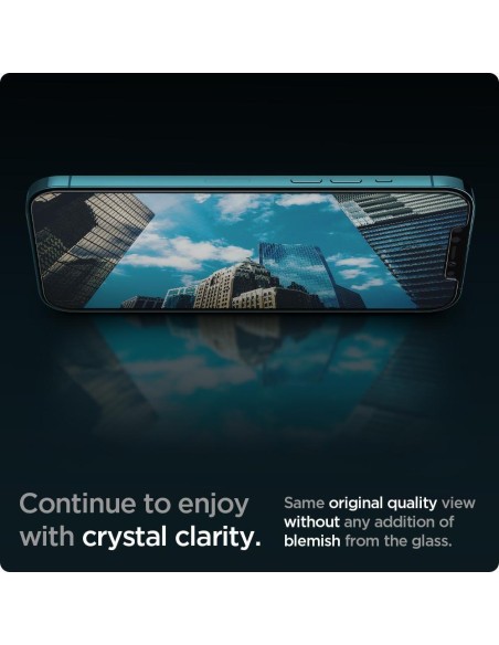 Spigen Glas.tR EZ Fit grūdintas stiklas skirtas iPhone 12 Pro Max - 2 vnt. Spigen Glas.tR EZ Fit grūdintas stiklas skirtas iPhone 12 Pro Max - 2 vnt.