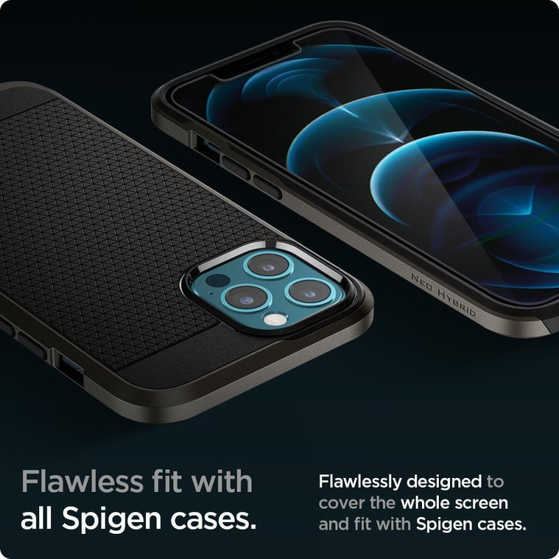 Spigen Glas.tR EZ Fit grūdintas stiklas skirtas iPhone 12 Pro Max - 2 vnt.