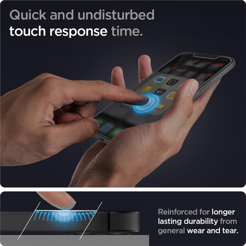 Spigen Glas.tR EZ Fit grūdintas stiklas skirtas iPhone 12 Pro Max - 2 vnt.