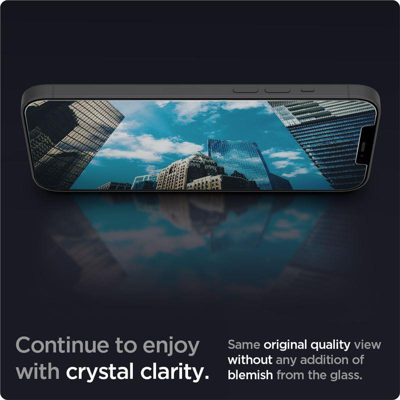 Spigen Glas.tR EZ Fit grūdintas stiklas skirtas iPhone 12 Pro Max - 2 vnt.