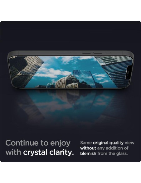 Spigen Glas.tR EZ Fit grūdintas stiklas skirtas iPhone 12 Pro Max - 2 vnt. Spigen Glas.tR EZ Fit grūdintas stiklas skirtas iPhone 12 Pro Max - 2 vnt.