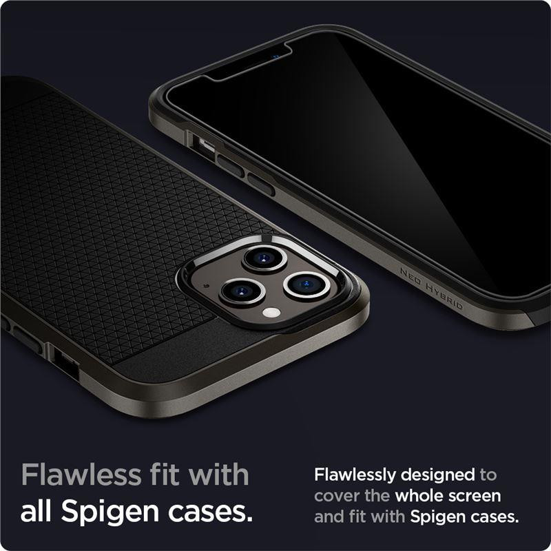 Spigen Glas.tR EZ Fit grūdintas stiklas skirtas iPhone 12 Pro Max - 2 vnt.