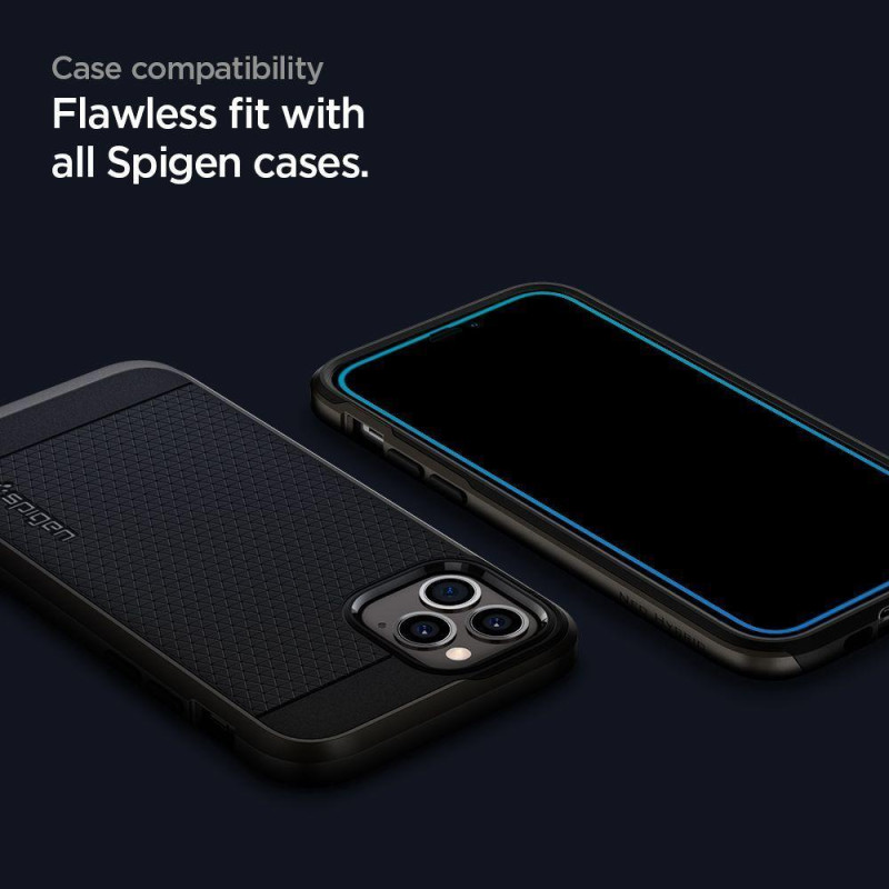 Spigen Glass FC grūdintas stiklas skirtas iPhone 12 Pro Max - juodas