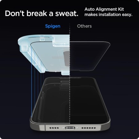 Spigen Glas.tR EZ Fit grūdintas stiklas skirtas iPhone 12 / iPhone 12 Pro - 2 vnt. Spigen Glas.tR EZ Fit grūdintas stiklas skirtas iPhone 12 / iPhone 12 Pro - 2 vnt.