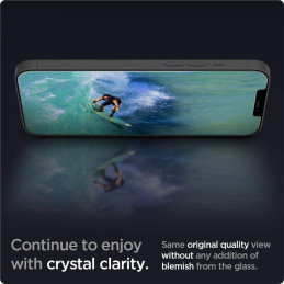 Spigen Glas.tR EZ Fit grūdintas stiklas skirtas iPhone 12 / iPhone 12 Pro - 2 vnt.