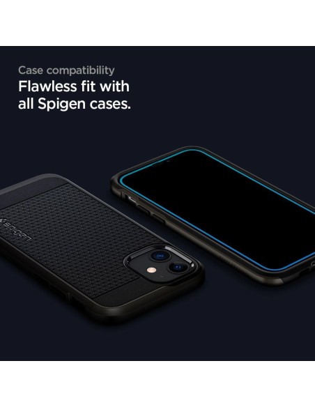 Spigen ALM Glass FC grūdintas stiklas skirtas iPhone 12 / iPhone 12 Pro - juodas 2 vnt. Spigen ALM Glass FC grūdintas stiklas skirtas iPhone 12 / iPhone 12 Pro - juodas 2 vnt.