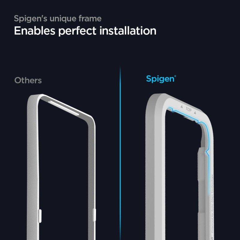 Spigen ALM Glass FC grūdintas stiklas skirtas iPhone 12 / iPhone 12 Pro - juodas 2 vnt.