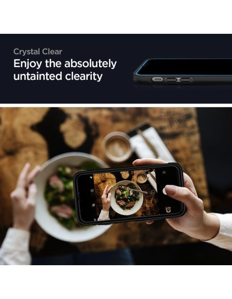 Spigen Glass FC grūdintas stiklas skirtas iPhone 12 / iPhone 12 Pro - juodas Spigen Glass FC grūdintas stiklas skirtas iPhone 12 / iPhone 12 Pro - juodas