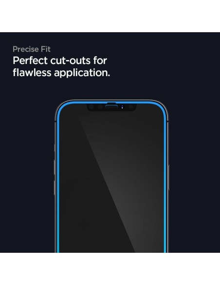 Spigen Glass FC grūdintas stiklas skirtas iPhone 12 / iPhone 12 Pro - juodas Spigen Glass FC grūdintas stiklas skirtas iPhone 12 / iPhone 12 Pro - juodas