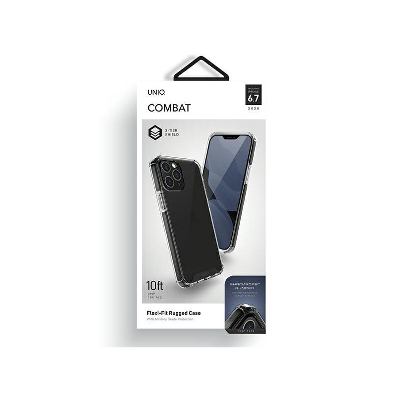 Uniq Combat dėklas, skirtas iPhone 12 Pro Max - juodas
