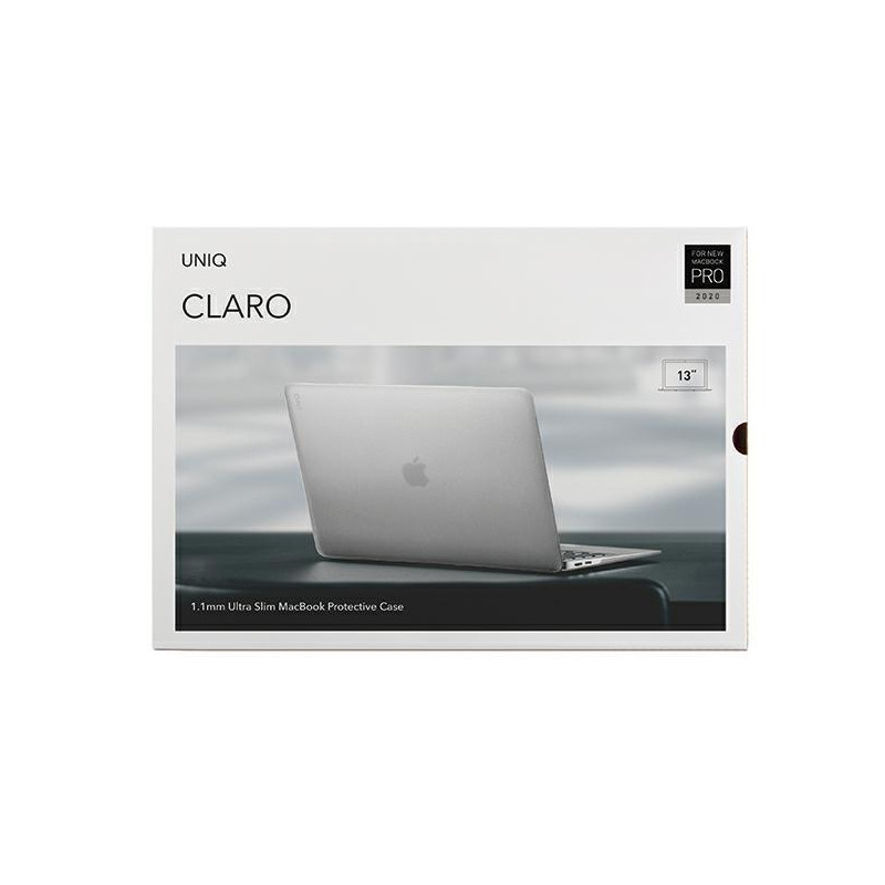 Uniq Husk Pro Claro dėklas skirtas MacBook Pro 13" (2020) - skaidrus