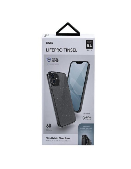 Uniq LifePro Tinsel dėklas iPhone 12 mini - juodas Uniq LifePro Tinsel dėklas iPhone 12 mini - juodas