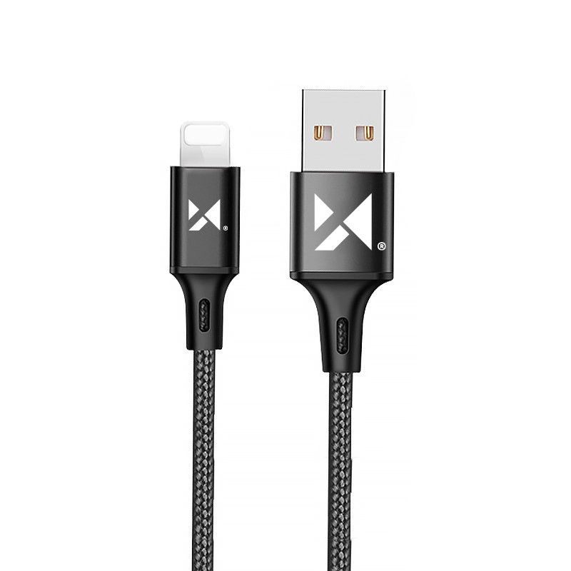 Kabelis USB laidas Iphone Lightning 2.4A 1m juodas