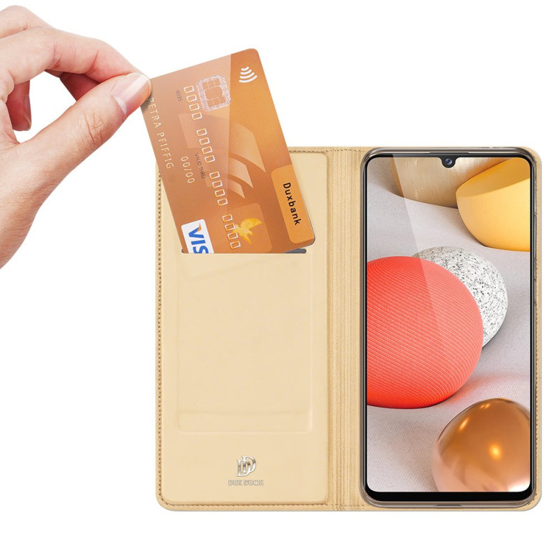 DUX DUCIS Skin Pro dėklo dėklo dangtelis su atvartu, skirtas Samsung Galaxy A42 5G auksui