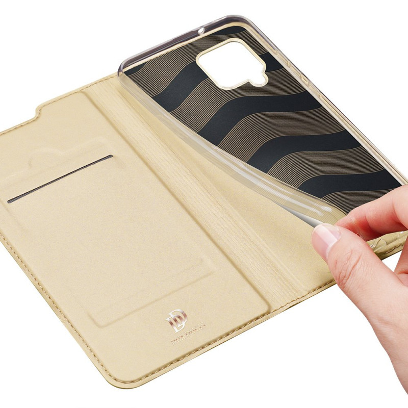 DUX DUCIS Skin Pro dėklo dėklo dangtelis su atvartu, skirtas Samsung Galaxy A42 5G auksui