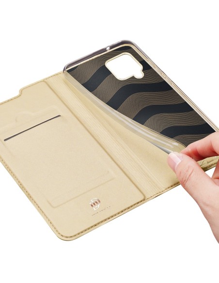 DUX DUCIS Skin Pro dėklo dėklo dangtelis su atvartu, skirtas Samsung Galaxy A42 5G auksui