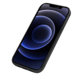 Nillkin Aoge odinis dėklas Lankstus šarvuotas natūralios odos dėklas su kišene, skirtas iPhone 12 Mini Black