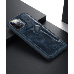 Nillkin Aoge odinis dėklas Lankstus šarvuotas natūralios odos dėklas su kišene, skirtas iPhone 12 Mini Black