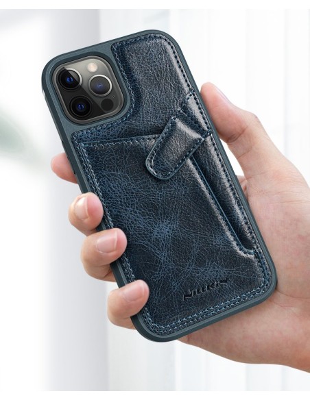 Nillkin Aoge Leather Case lankstus šarvuotas natūralios odos dėklas su kišene iPhone 12 mini rudai Nillkin Aoge Leather Case lankstus šarvuotas natūralios odos dėklas su kišene iPhone 12 mini rudai