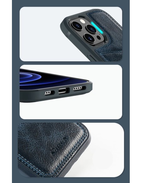 Nillkin Aoge Leather Case lankstus šarvuotas natūralios odos dėklas su kišene iPhone 12 mini rudai Nillkin Aoge Leather Case lankstus šarvuotas natūralios odos dėklas su kišene iPhone 12 mini rudai