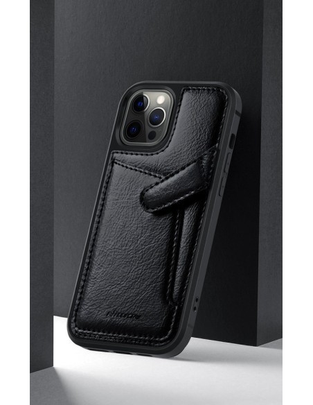 Nillkin Aoge Leather Case lankstus šarvuotas natūralios odos dėklas su kišene iPhone 12 mini rudai Nillkin Aoge Leather Case lankstus šarvuotas natūralios odos dėklas su kišene iPhone 12 mini rudai