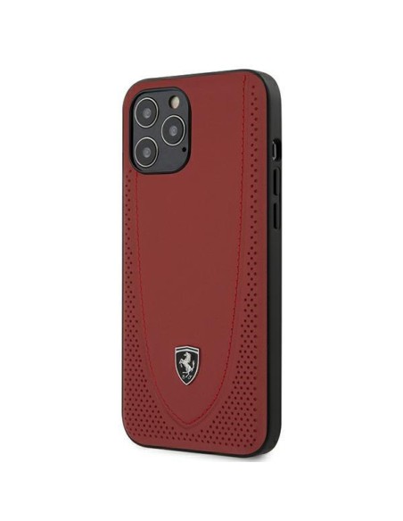 Ferrari Off Track perforuotas dėklas iPhone 12 Pro Max - raudonas Ferrari Off Track perforuotas dėklas iPhone 12 Pro Max - raudonas