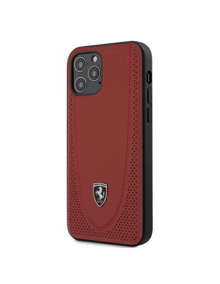 Ferrari Off Track perforuotas dėklas iPhone 12 / iPhone 12 Pro - raudonas Ferrari Off Track perforuotas dėklas iPhone 12 / iPhone 12 Pro - raudonas