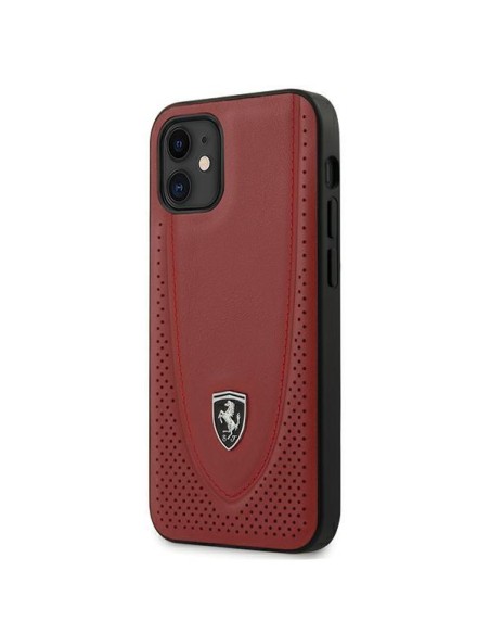 Ferrari Off Track Perforuotas dėklas iPhone 12 mini - raudonas Ferrari Off Track Perforuotas dėklas iPhone 12 mini - raudonas