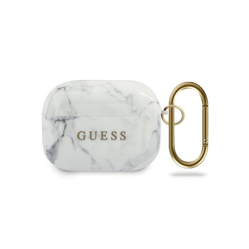 Guess Marble Collection dėklas, skirtas AirPods Pro - baltas Guess Marble Collection dėklas, skirtas AirPods Pro - baltas