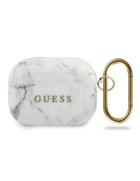 Guess Marble Collection dėklas, skirtas AirPods Pro - baltas Guess Marble Collection dėklas, skirtas AirPods Pro - baltas