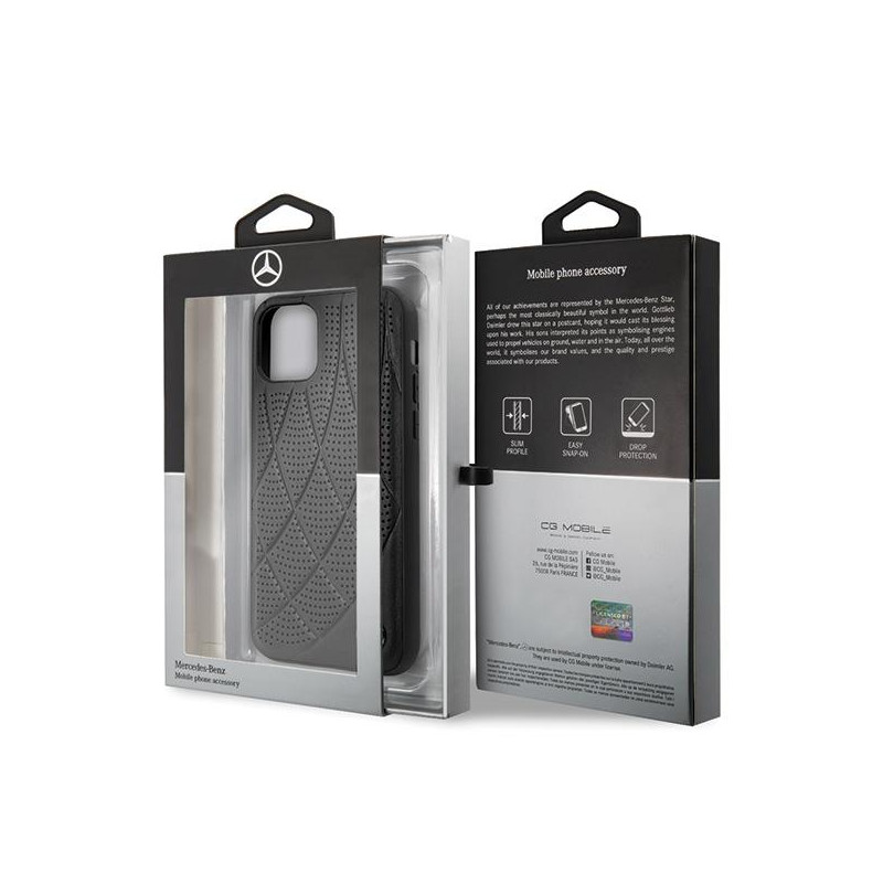 Mercedes Bow Line dėklas iPhone 12 mini - juodas