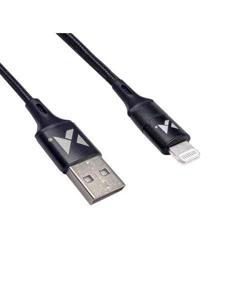 Kabelis USB laidas Iphone Lightning 2.4A 1m juodas