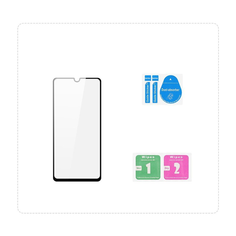 Dux Ducis 9D grūdintas stiklas, patvarus 9H grūdintas stiklas visam ekranui su rėmeliu, skirtu Samsung Galaxy A42 5G juo...