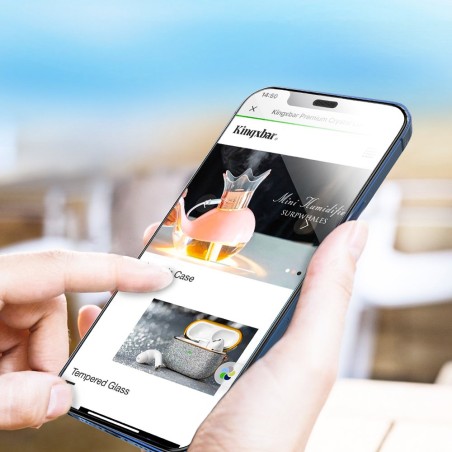 Kingxbar 2.5D grūdintas stiklas patvarus 9H grūdintas stiklas visam ekranui su rėmeliu iPhone 12 mini black (tinka dėklu... Kingxbar 2.5D grūdintas stiklas patvarus 9H grūdintas stiklas visam ekranui su rėmeliu iPhone 12 mini black (tinka dėklu...