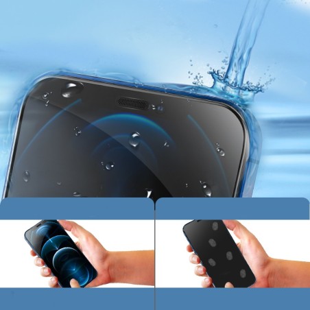 Kingxbar 2.5D grūdintas stiklas patvarus 9H grūdintas stiklas visam ekranui su rėmeliu iPhone 12 mini black (tinka dėklu... Kingxbar 2.5D grūdintas stiklas patvarus 9H grūdintas stiklas visam ekranui su rėmeliu iPhone 12 mini black (tinka dėklu...