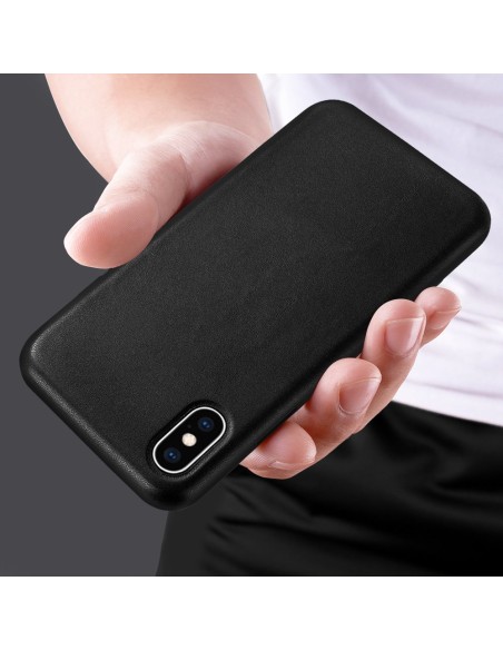 ECO Leather odinis dėklas, ekologiškos odos dangtelis iPhone 12 mini, tamsiai mėlynas