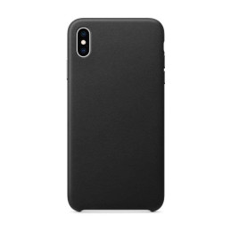 ECO Leather odinis dėklas, ekologiškos odos dangtelis iPhone 12 Pro Max, juodas
