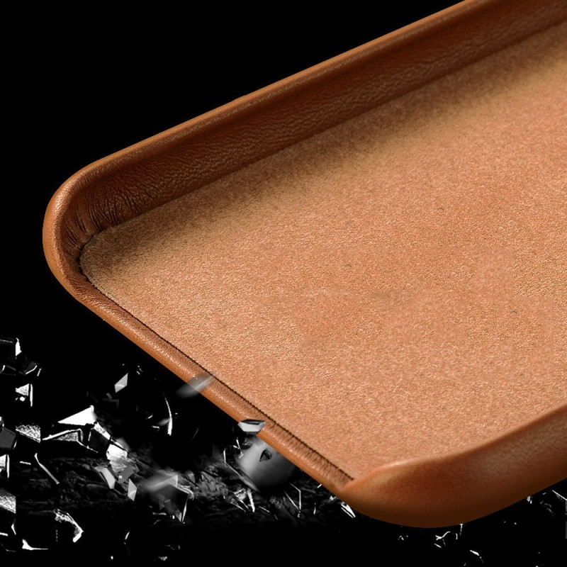ECO Leather odinis dėklas, ekologiškos odos dangtelis iPhone 12 Pro Max, tamsiai mėlynas