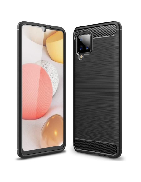 Carbon Case lankstus dangtelis Samsung Galaxy A42 5G juodas Carbon Case lankstus dangtelis Samsung Galaxy A42 5G juodas
