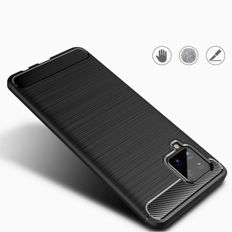 Carbon Case lankstus dangtelis Samsung Galaxy A42 5G juodas