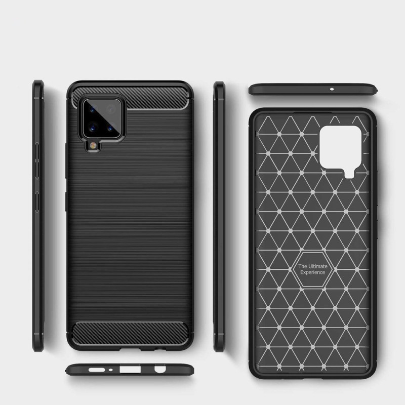 Carbon Case lankstus dangtelis Samsung Galaxy A42 5G juodas