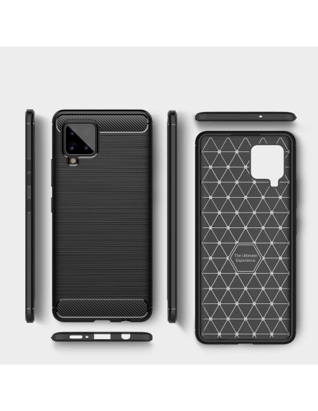 Carbon Case lankstus dangtelis Samsung Galaxy A42 5G juodas Carbon Case lankstus dangtelis Samsung Galaxy A42 5G juodas