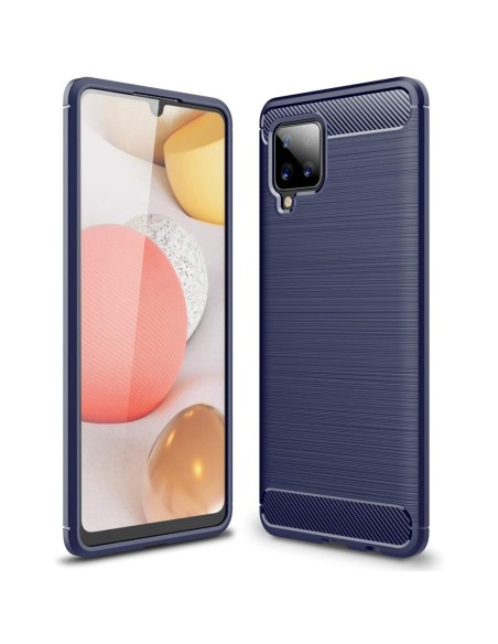 Carbon Case lankstus dangtelis, skirtas Samsung Galaxy A42 5G mėlynas Carbon Case lankstus dangtelis, skirtas Samsung Galaxy A42 5G mėlynas